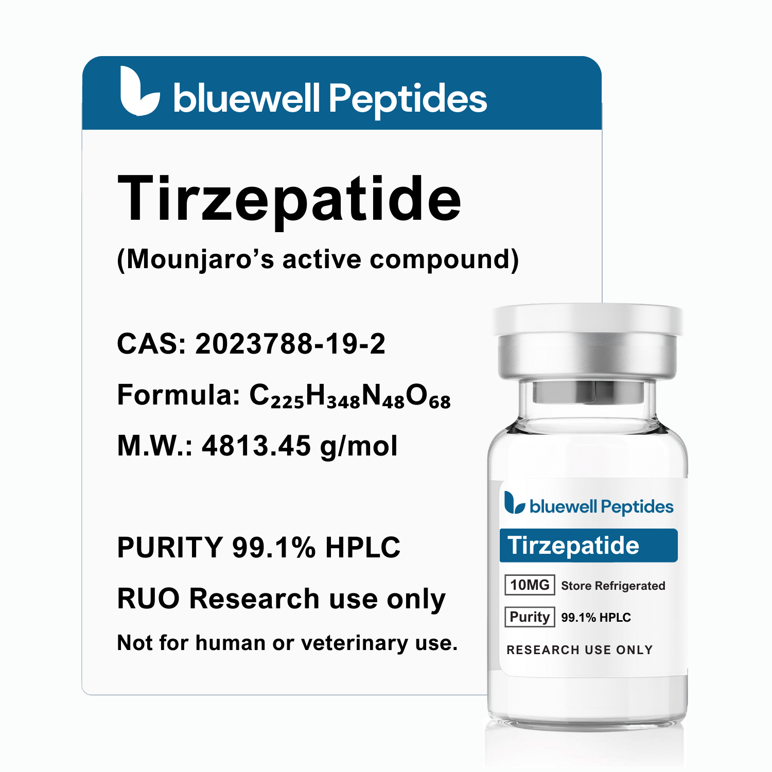 Buy Tirzepatide 10mg UK | Weight Management Research Peptide – Bluewell Peptides