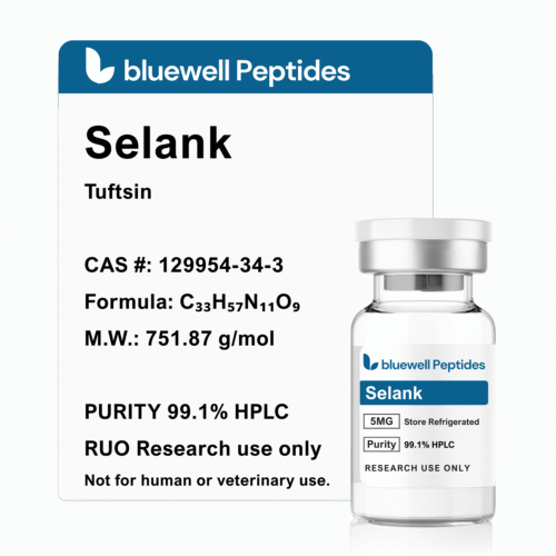 Selank 5mg high-purity research peptide vial – Bluewell Peptides
