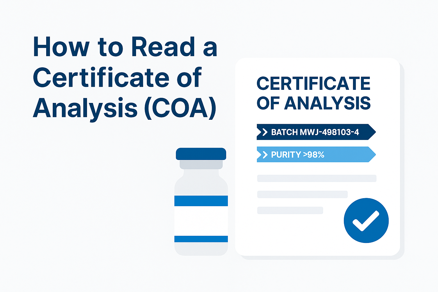 How to Read a Certificate of Analysis (COA) for Peptides | Bluewell