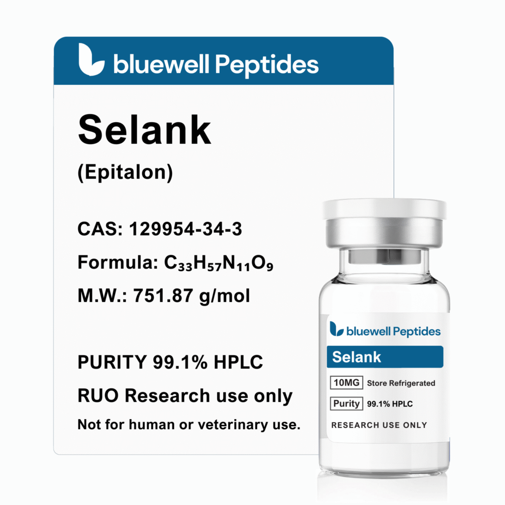 SELANK 10MG– High-Purity Research Peptides by Bluewell Peptides, High Purity, COA Tested
