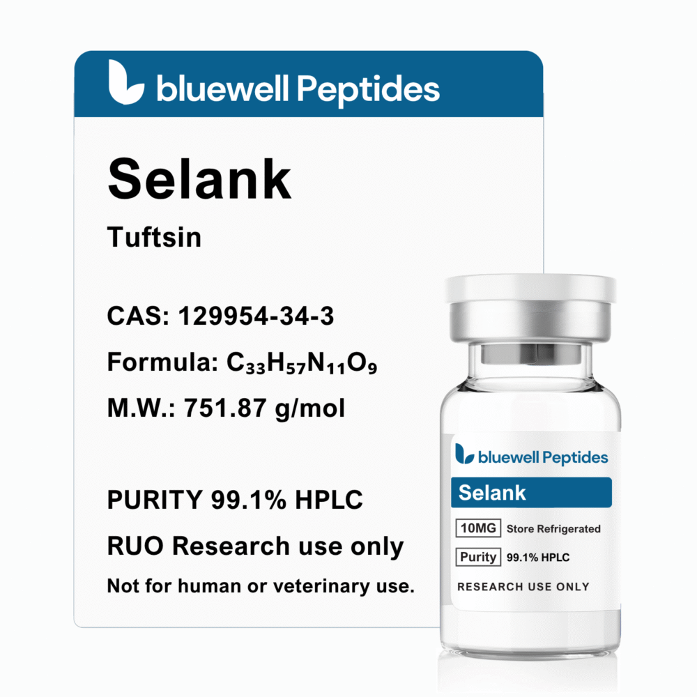 SELANK 10MG– High-Purity Research Peptides by Bluewell Peptides, High Purity, COA Tested