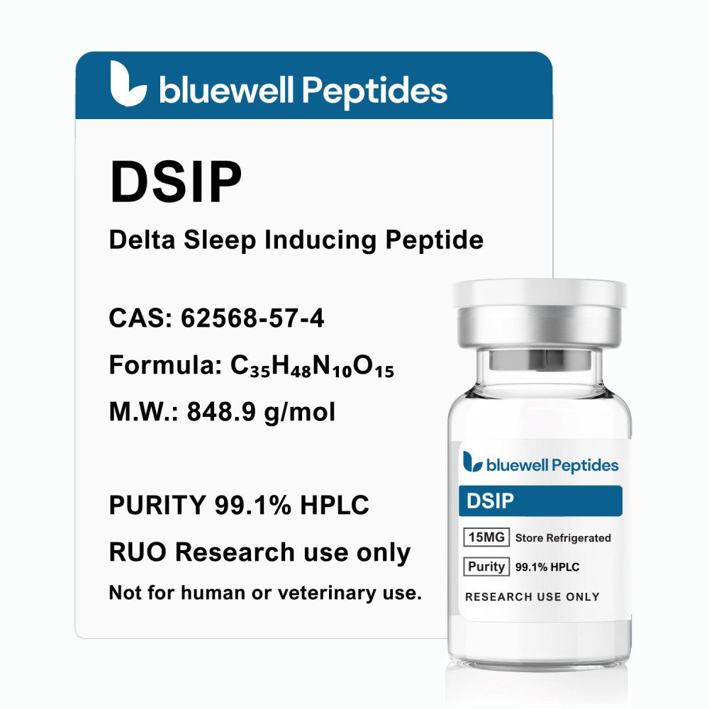 DSIP 15mg Peptide – High-Purity Research Peptide by Bluewell Peptides, COA Verified