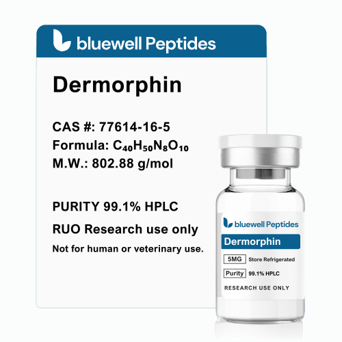 Dermorphin 5mg Peptide – High-Purity Research Peptide by Bluewell Peptides, COA Verified