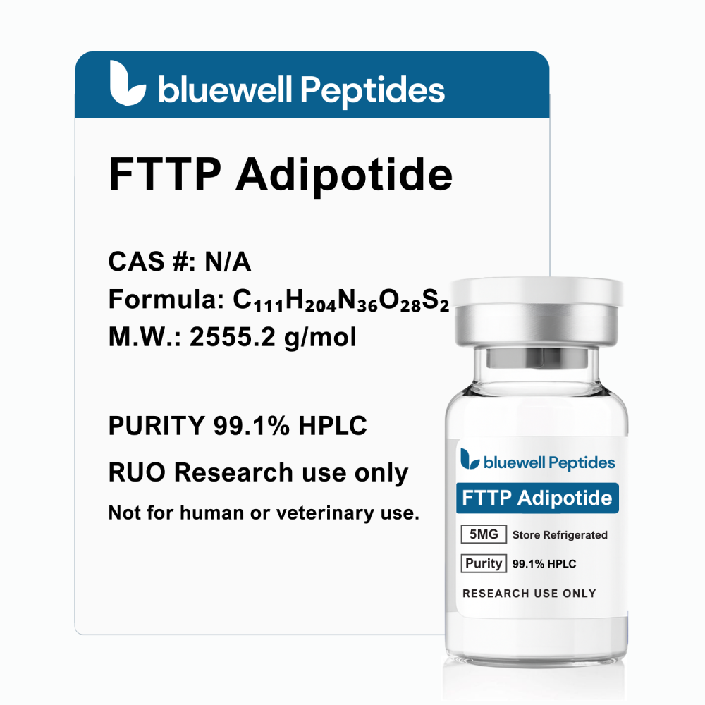 FTTP Adipotide 5mg Peptide – High-Purity Research Peptide by Bluewell Peptides, COA Verified