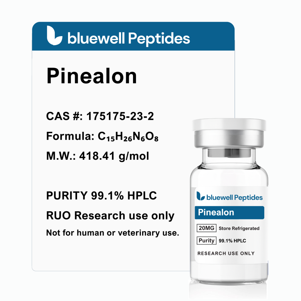 Pinealon 20MG PEPTIDE High-Purity Research Peptide by Bluewell Peptides, COA Verified, Vial Image Pinealon 20MG PEPTIDE High-Purity Research Peptide by Bluewell Peptides, COA Verified, Vial Image