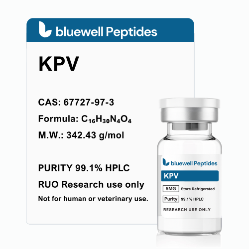 KPV 5MG PEPTIDE High-Purity Research Peptide by Bluewell Peptides, COA Verified, Vial Image
